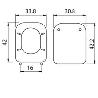 SEDILE COPRIWC ADATTO A CONCA IN MDF BIANCO