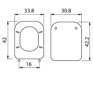 SEDILE COPRIWC ADATTO A CONCA IN MDF BIANCO