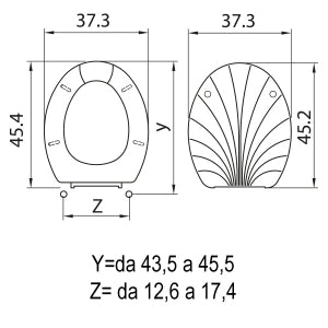 SEDILE COPRIWC MARE IN TERMOINDURENTE BIANCO