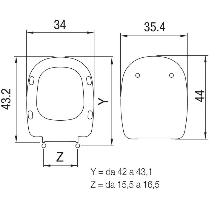 SEDILE COPRIWC FIVE IN TERMOINDURENTE BIANCO