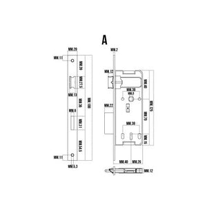 SERRATURA PATENT BR.BQ.DIST.70 E50