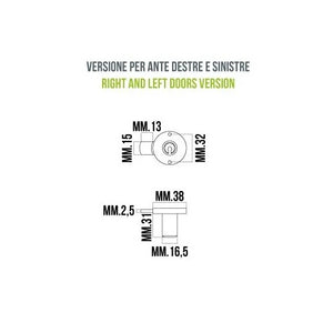SERRATURA PER ANTE 16,5X31MM