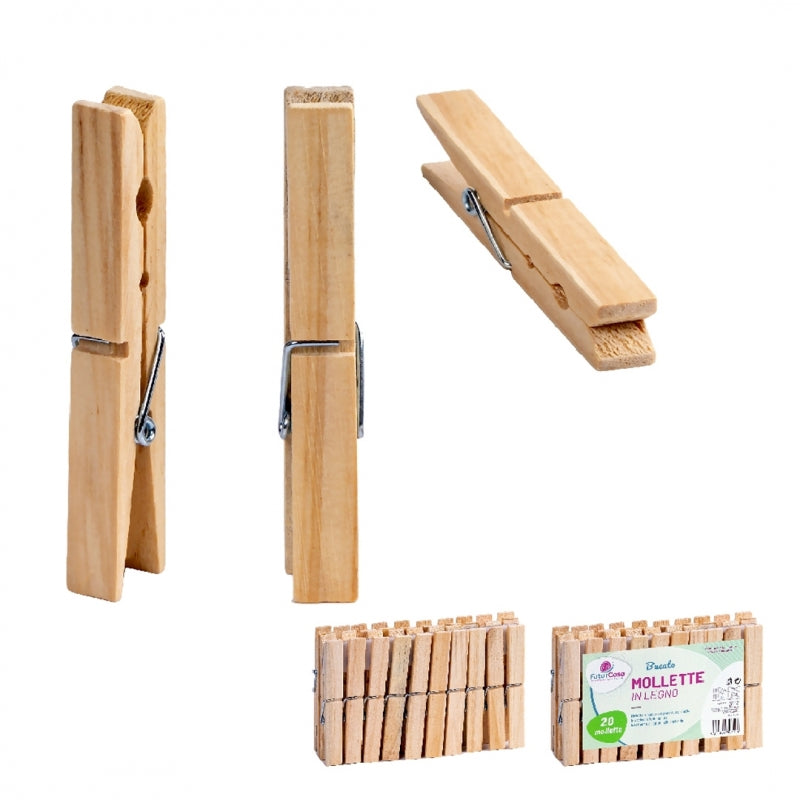 SET 20 MOLLETTE IN LEGNO.