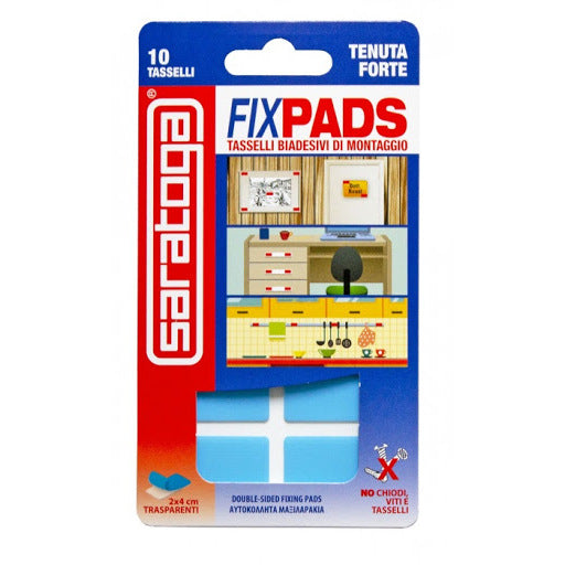 SET 10 TASSELLI BIADESIVI FIX-PADS