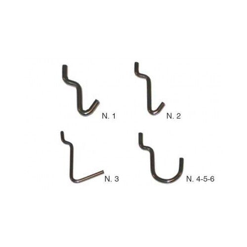 SET 12 GANCI IN METALLO ASSORTITI PER PANNELLI FOR