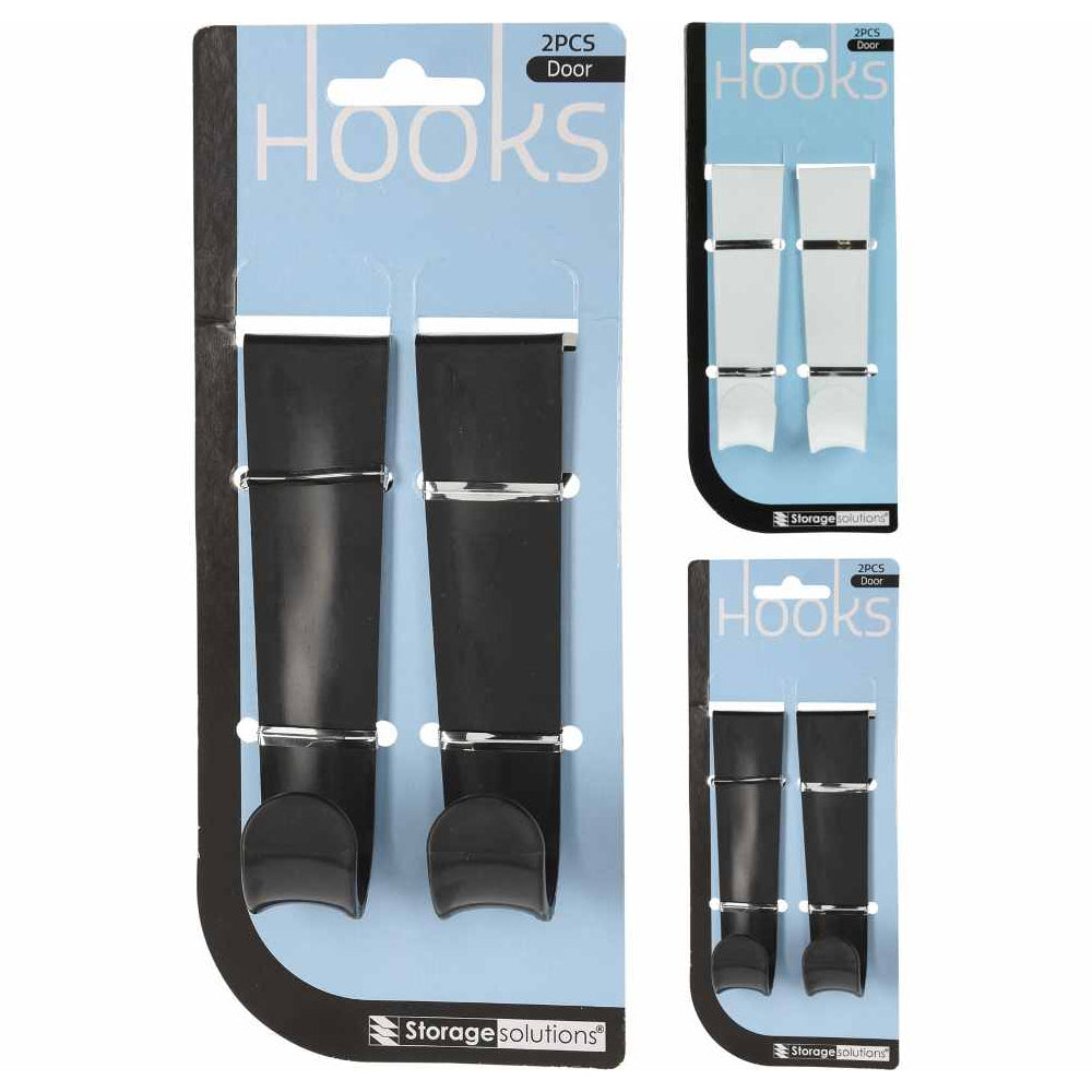SET 2 GANCI 12CM DIETROPORTA IN PLASTICA