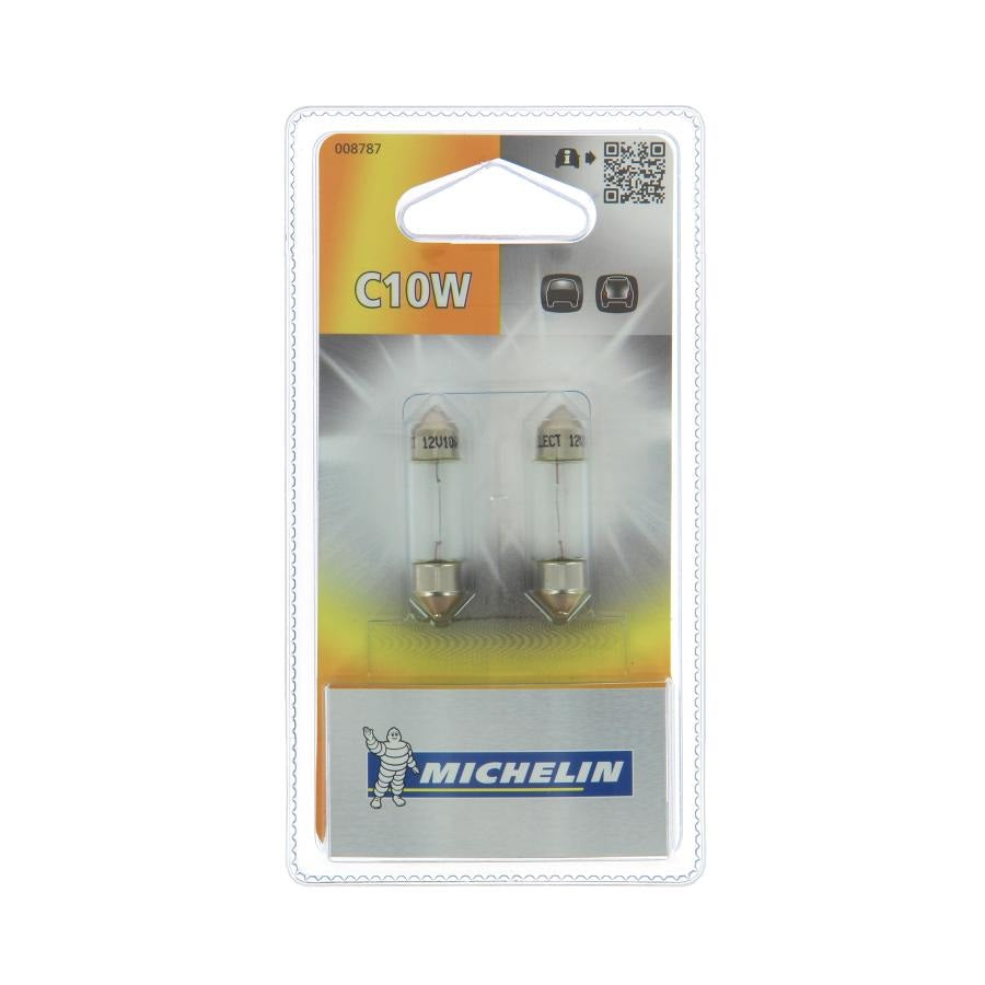 SET 2 LAMPADINE AUTO C10W 12V MICHELIN