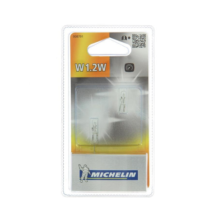 SET 2 LAMPADINE AUTO W1,2W 12V MICHELIN