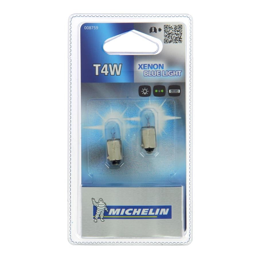 SET 2 LAMPADINE AUTO XENON BLUE LIGHT T4W 12V MICH