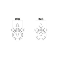 SET 2 MANIGLIETTE CIONDOLO 35MM IN FERRO BATTUTO C