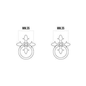 SET 2 MANIGLIETTE CIONDOLO 35MM IN FERRO BATTUTO C