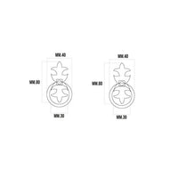 SET 2 MANIGLIETTE CIONDOLO 40MM IN FERRO BATTUTO C