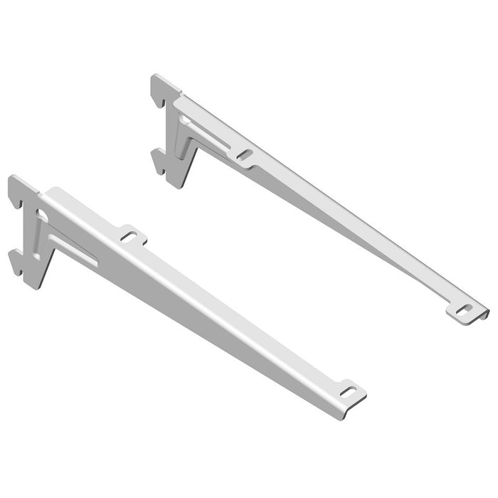 SET 2 MENSOLE ANGOLARI 18CM BIANCHE A 2 GANCI