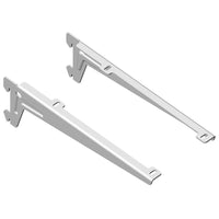 SET 2 MENSOLE ANGOLARI 28CM BIANCHE A 2 GANCI