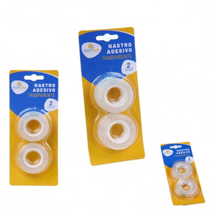 SET 2 NASTRI TRASPARENTI 20MM 30 METRI.