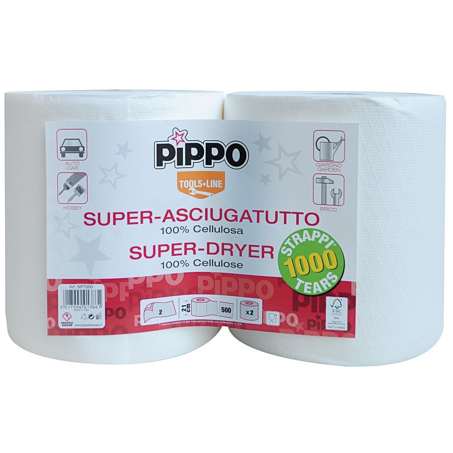 SET 2 ROTOLI 500 STRAPPI SUPER ASCIUGATUTTO