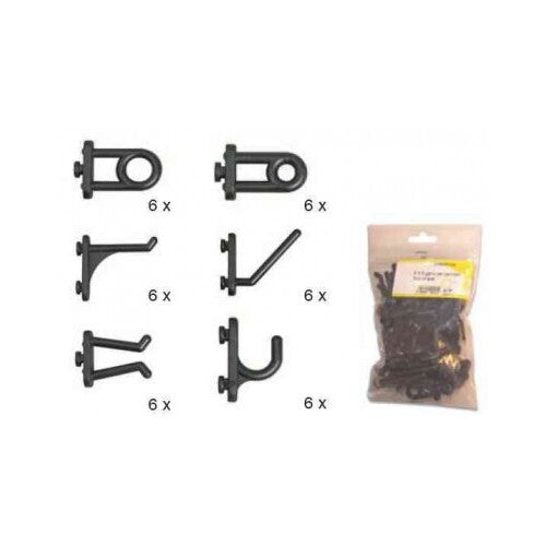 SET 36 GANCI ASSORTITI IN PLASTICA PER PANNELLI FO