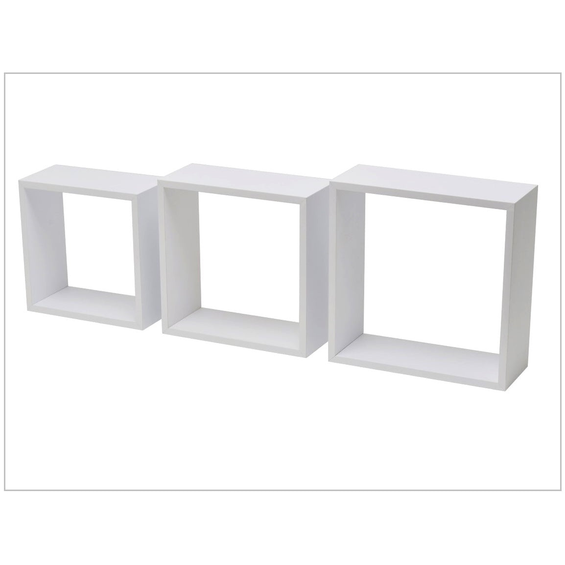SET 3 CUBI PVC BIANCO 30X27X24CM