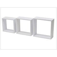 SET 3 CUBI PVC BIANCO 30X27X24CM