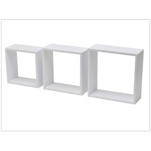 SET 3 CUBI PVC BIANCO 30X27X24CM