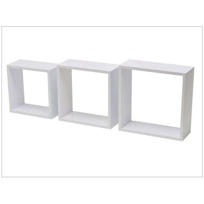 SET 3 CUBI PVC BIANCO 30X27X24CM