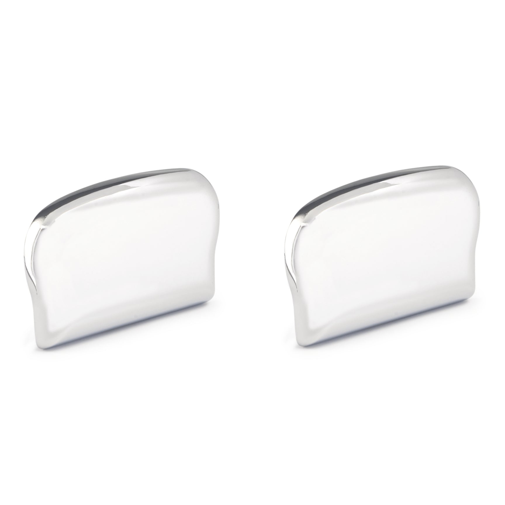 SET 2 TERMINALI CORRIMANO 5.5X3.5CM CROMO SATINATO