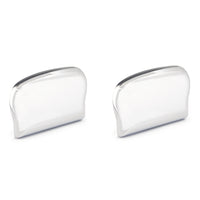 SET 2 TERMINALI CORRIMANO 5.5X3.5CM CROMO SATINATO