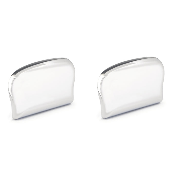 SET 2 TERMINALI CORRIMANO 5.5X3.5CM CROMO SATINATO