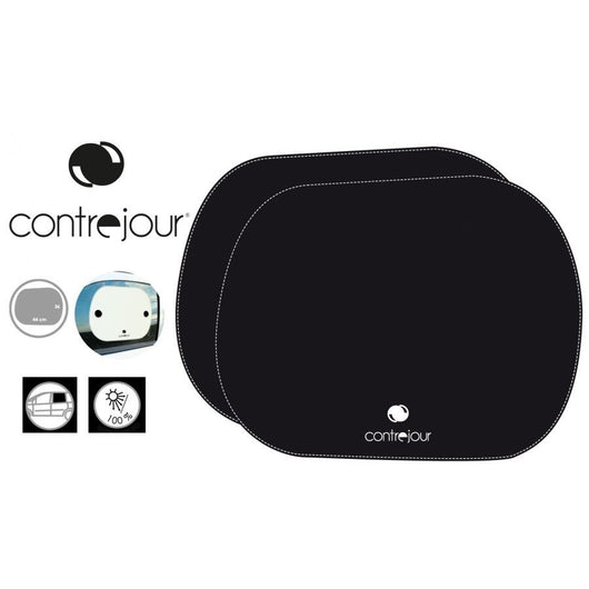 SET 2 TENDINE PARASOLE 36X44CM NERE CON VENTOSE