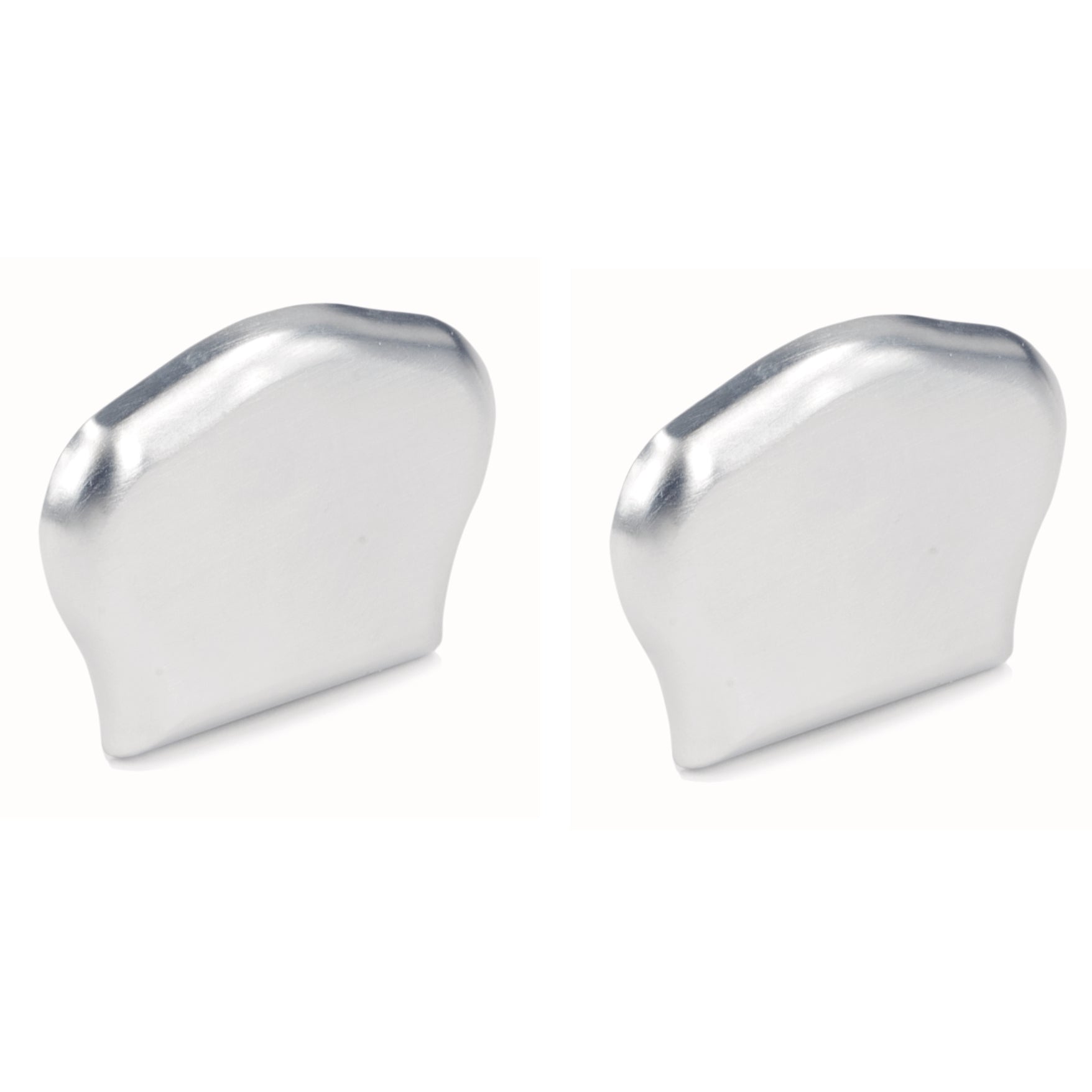 SET 2 TERMINALI CORRIMANO 62X45MM CROMO SATINATO M