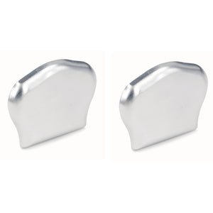 SET 2 TERMINALI CORRIMANO 62X45MM CROMO SATINATO M