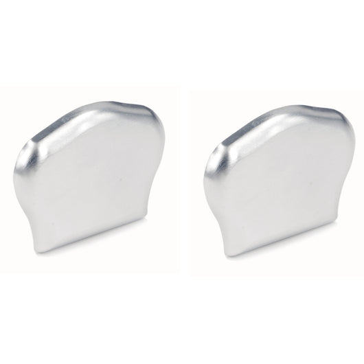 SET 2 TERMINALI CORRIMANO 62X45MM CROMO SATINATO M