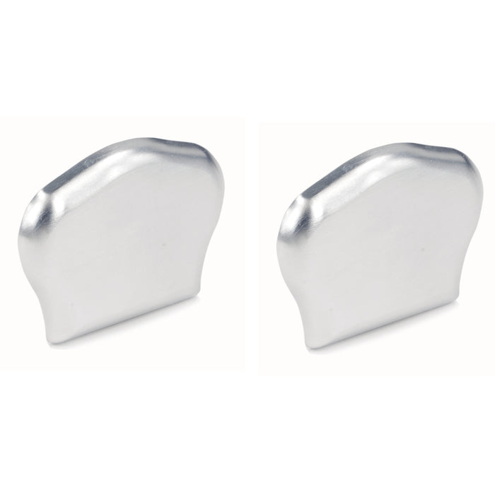 SET 2 TERMINALI CORRIMANO 62X45MM CROMO SATINATO M