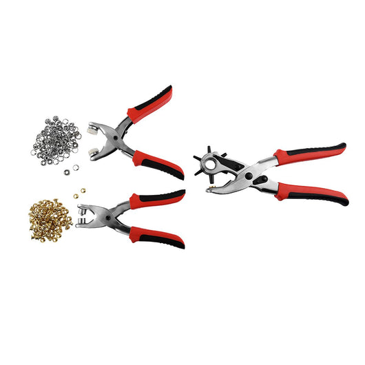 SET 3PZ FUSTELLATRICE RIVETTATRICE E OCCHIELLATRIC