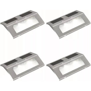 SET 4 LAMPADE SOLARI 15X1X10CM A LUCE CALDA IN ACC