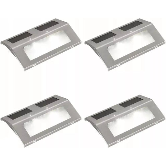 SET 4 LAMPADE SOLARI 15X1X10CM A LUCE CALDA IN ACC