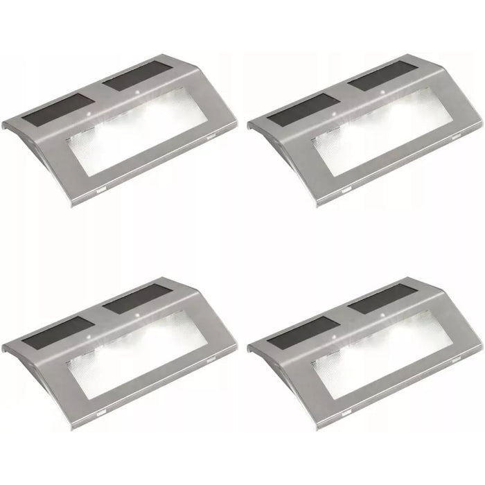 SET 4 LAMPADE SOLARI 15X1X10CM A LUCE CALDA IN ACC