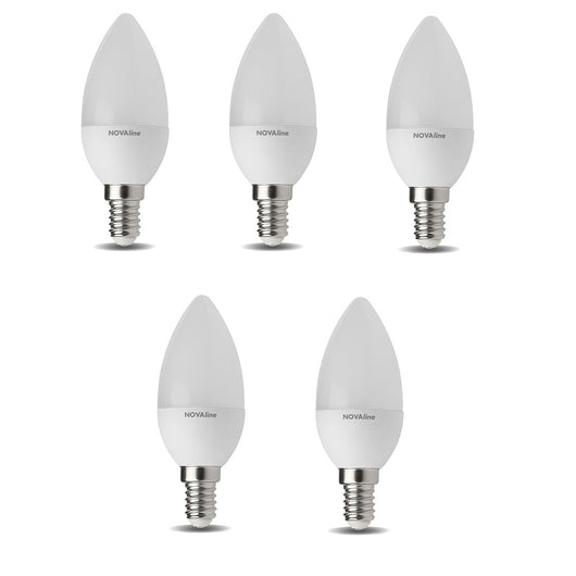 SET 5 LAMPADINE LED OLIVA E14 5W 3000K 470LM
