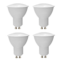SET 4 LAMPADINE LED GU10 DICROICHE 6W 3000K 490LM.