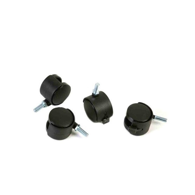 SET 4 RUOTE IN NYLON PER MONTANTI D.19MM