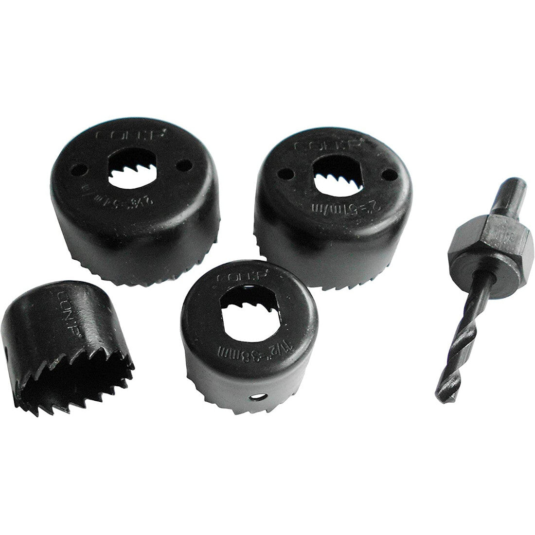 SET 4 SEGHE A TAZZA D.32/38/50/54MM LEGNO E PP