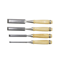 SET 4 SCALPELLI 6-12-18-26MM CON MANICO LEGNO