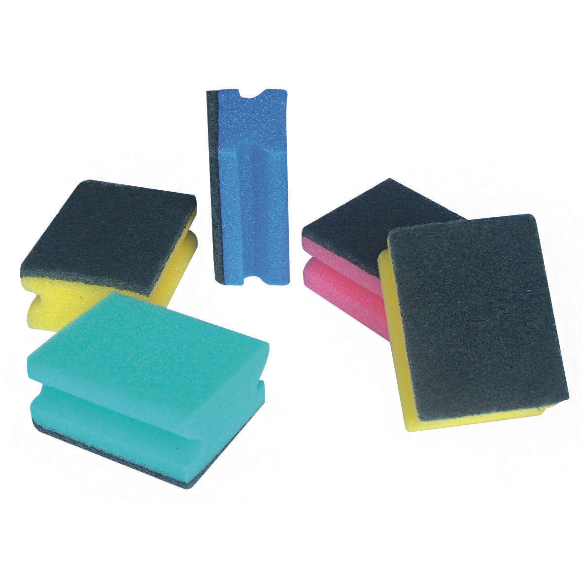 SET 5 SPUGNE ABRASIVE 7X6XH4XM CON IMPUGNATURA