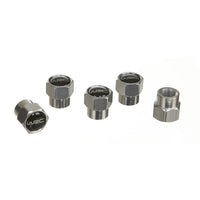 SET 5 TAPPI VALVOLA PNEUMATICI IN ALLUMINIO NERI