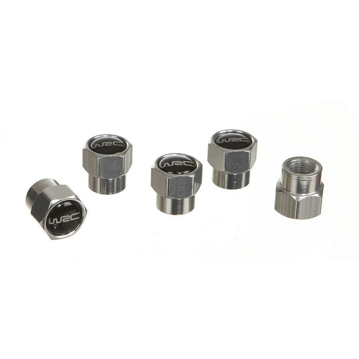 SET 5 TAPPI VALVOLA PNEUMATICI IN ALLUMINIO NERI