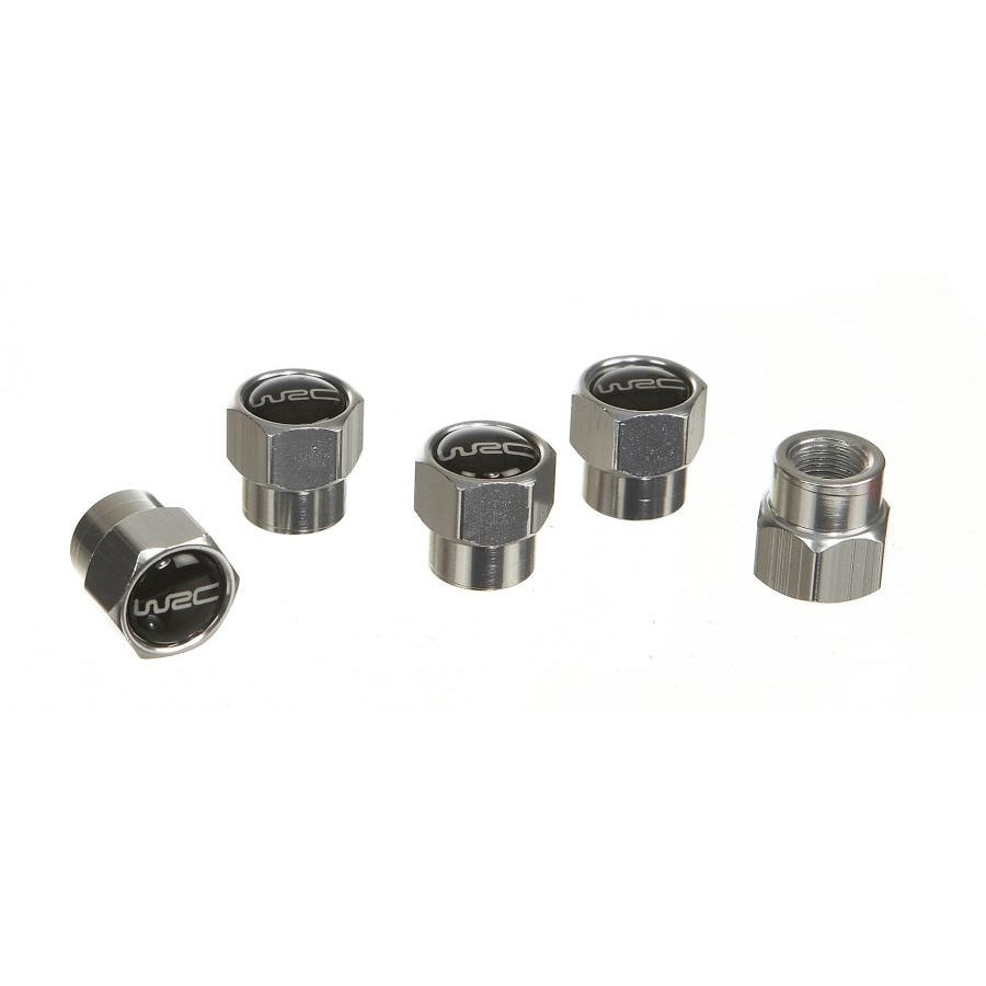 SET 5 TAPPI VALVOLA PNEUMATICI IN ALLUMINIO NERI