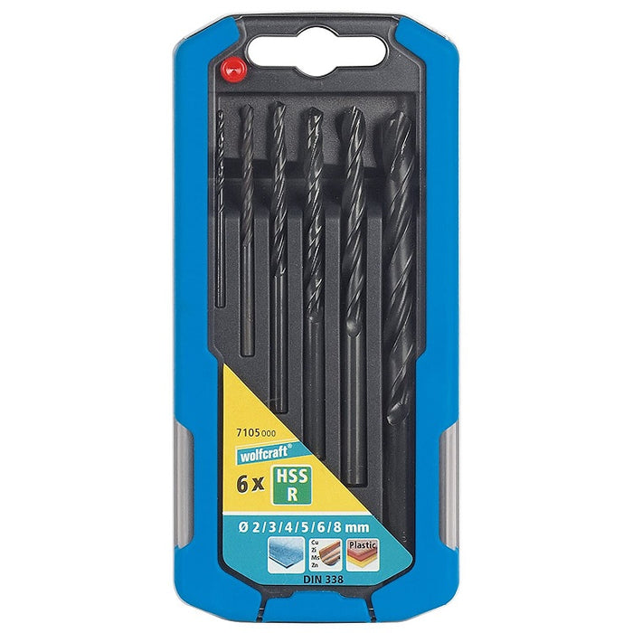 SET 6 PUNTE HSS D.6/3/4/5/6/8 MM PER METALLO