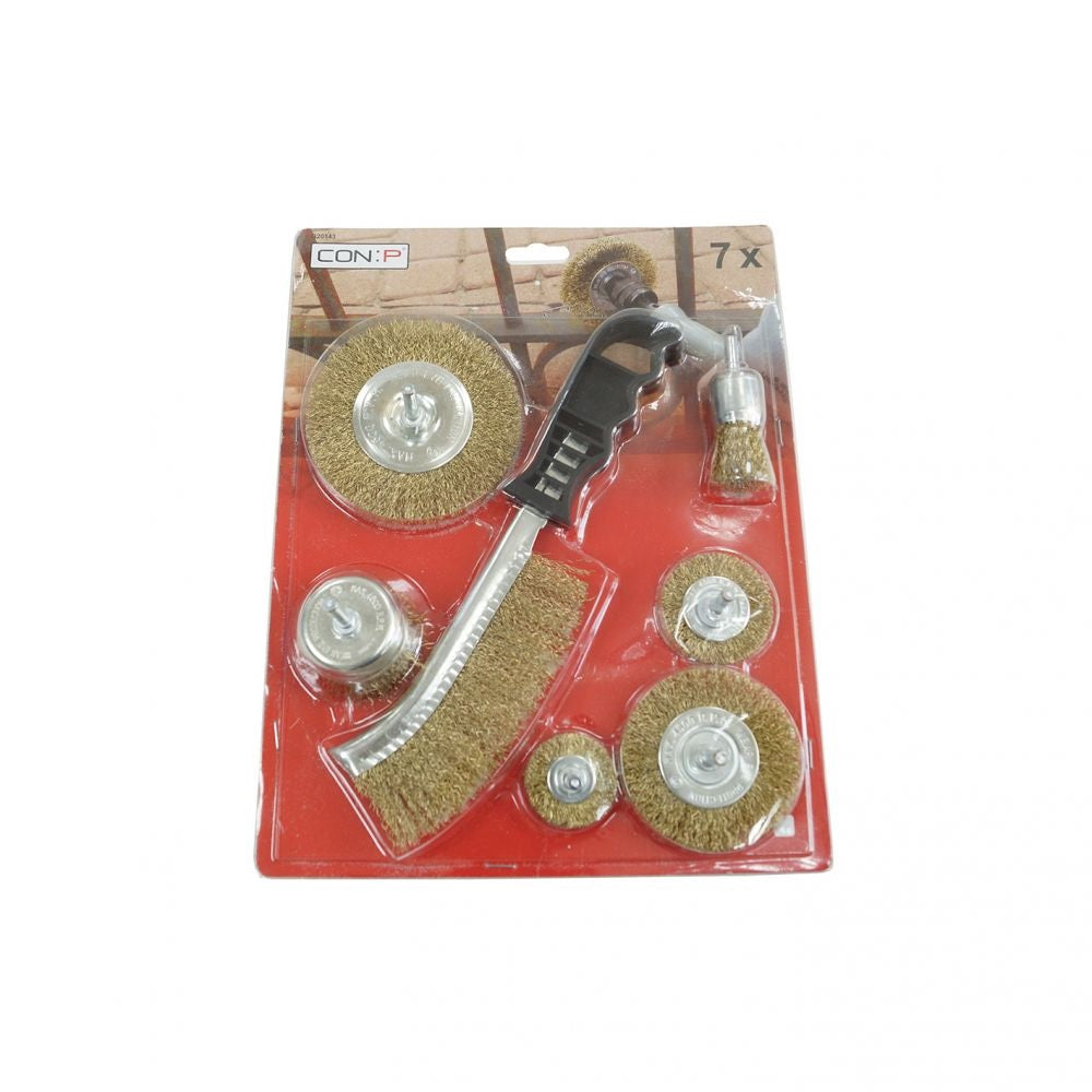 SET 6 SPAZZOLE / MOLE PER TRAPANO CON SPAZZOLA MAN