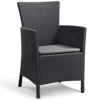 SET BALCONY IOWA GRAFITE IN ECORATTAN CON TAVOLO BASSO