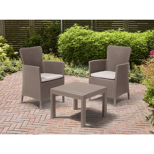 SET BALCONY SALVADOR CAPPUCCINO IN ECORATTAN CON T